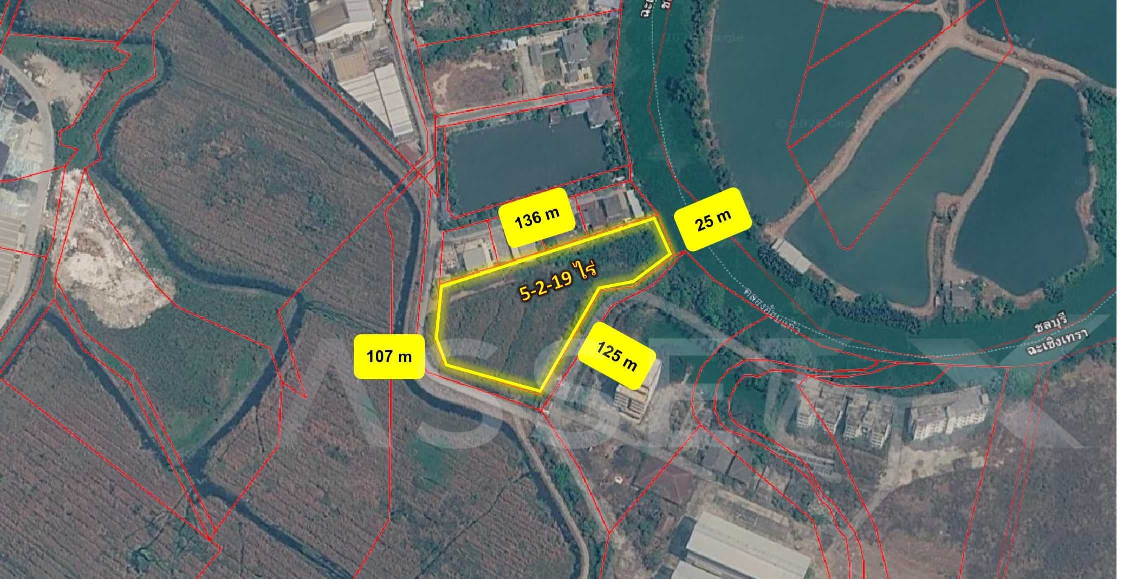 ขายด่วน! ที่ดินผังม่วง 5-2-19 ไร่ บางปะกง- ท่าข้าม ฉะเชิงเทรา