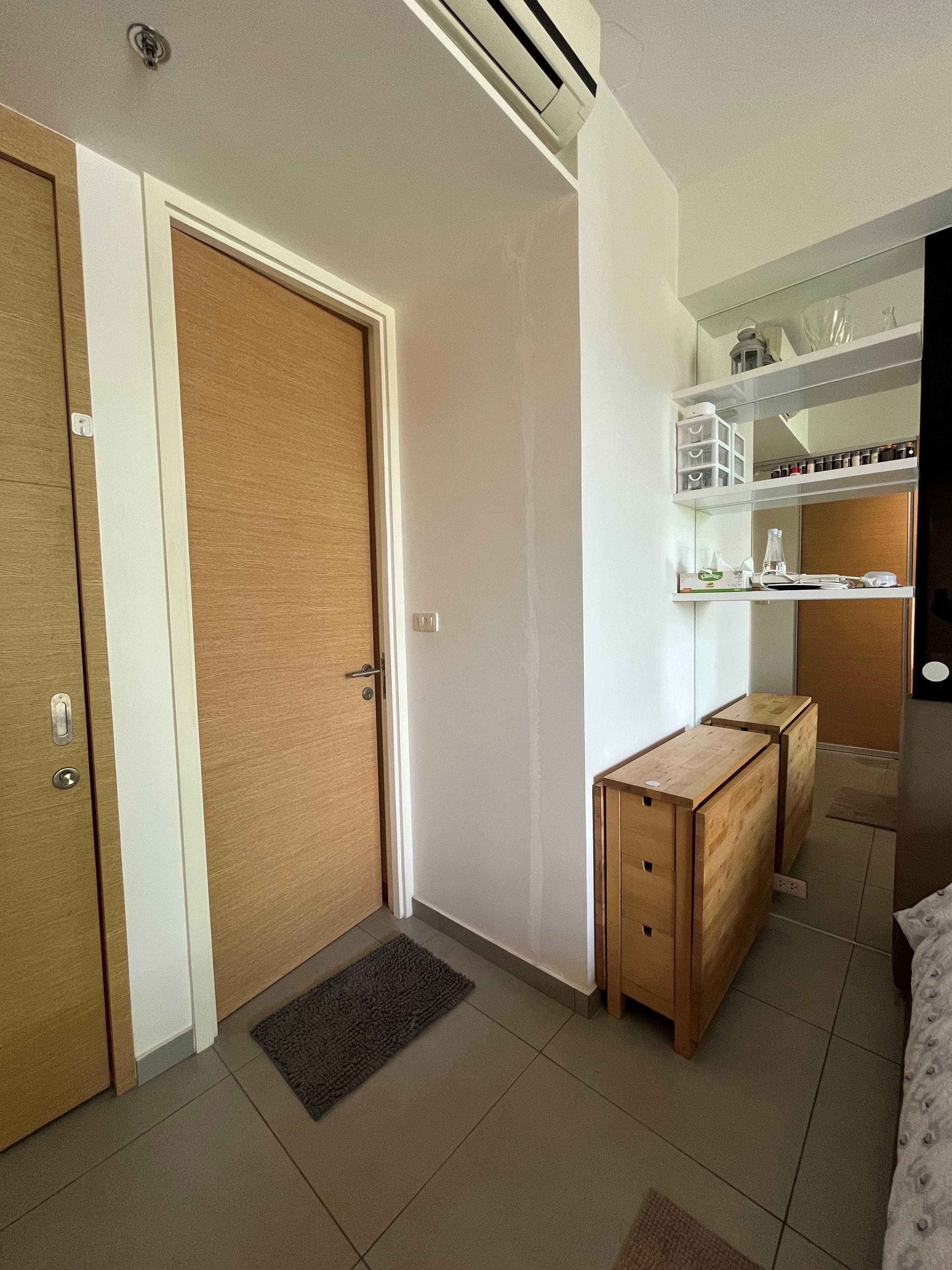 A cozy studio at The Lofts Ekkamai with big balcony next to garden