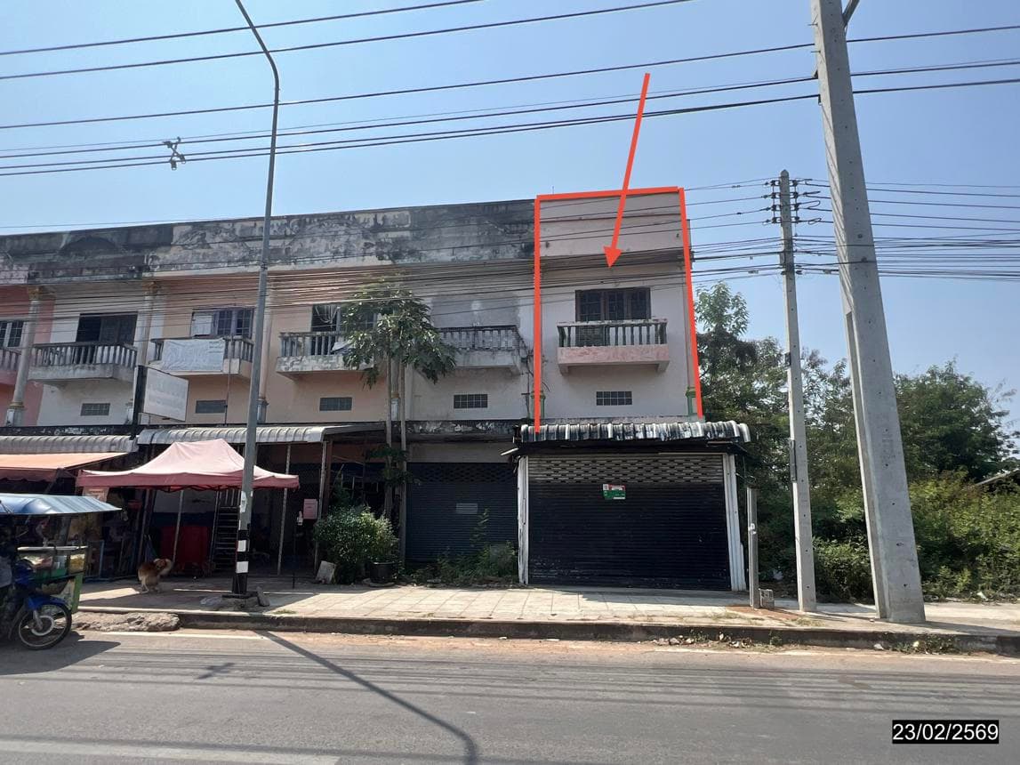 ขายอาคารพาณิชย์ บ้านฝาง ขอนแก่น ทำเลบ้านฝาง เนื้อที่ 24.2 ตร.ว. พื้นที่ใช้สอย 168 ตร.ม. 1 ห้องนอน 2 ห้องน้ำ สภาพดี เหมาะสำหรับทำการค้าและอยู่อาศัย