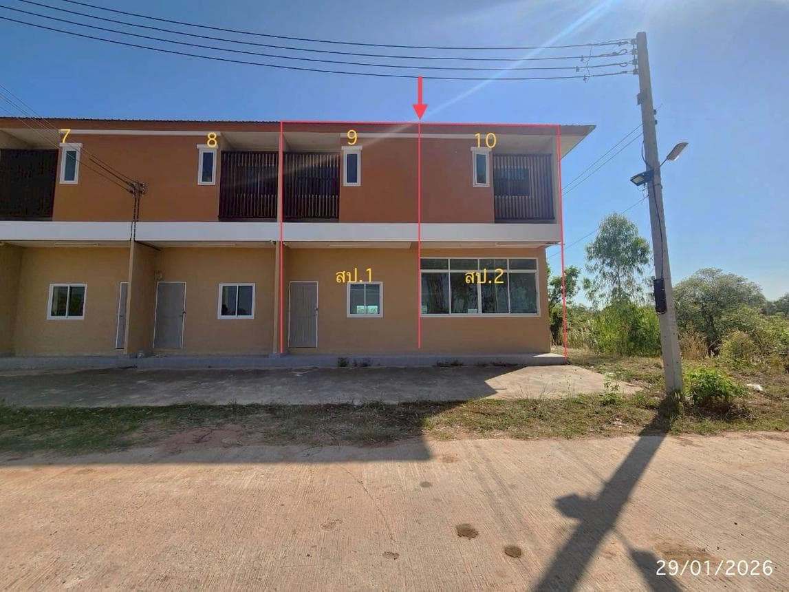 อาคารพาณิชย์ ตลาด เมืองมหาสารคาม 3 ห้องนอน 192 ตร.ม. บนที่ดิน 57.8 ตร.ว. ทำเลใจกลางเมือง เหมาะทำธุรกิจ