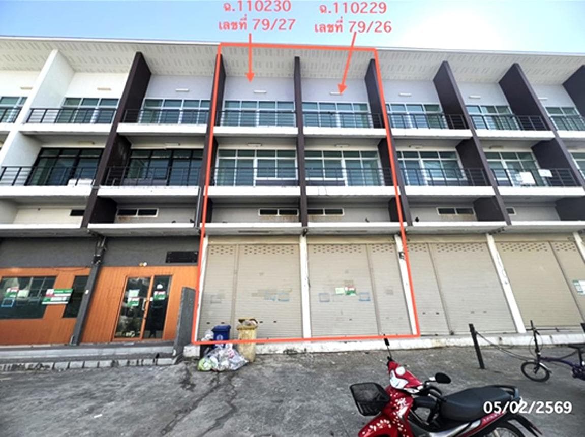 ขายอาคารพาณิชย์หลังใหญ่ ทำเลทองย่านบางใหญ่ นนทบุรี พื้นที่ใช้สอยจุใจ เหมาะทำธุรกิจและสำนักงาน
