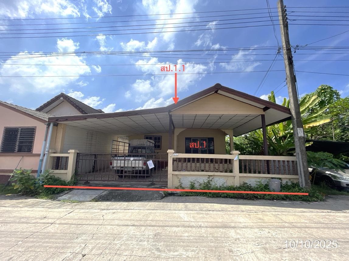 บ้านเดี่ยว บ้านเธียรทอง 2 คลองสิบสอง หนองจอก กรุงเทพฯ 2 ห้องนอน 1 ห้องน้ำ พื้นที่ 134 ตร.ม. บนที่ดิน 40 ตร.ว. ทำเลสงบ บรรยากาศธรรมชาติ ราคาถูกเพียง 1.22 ล้าน