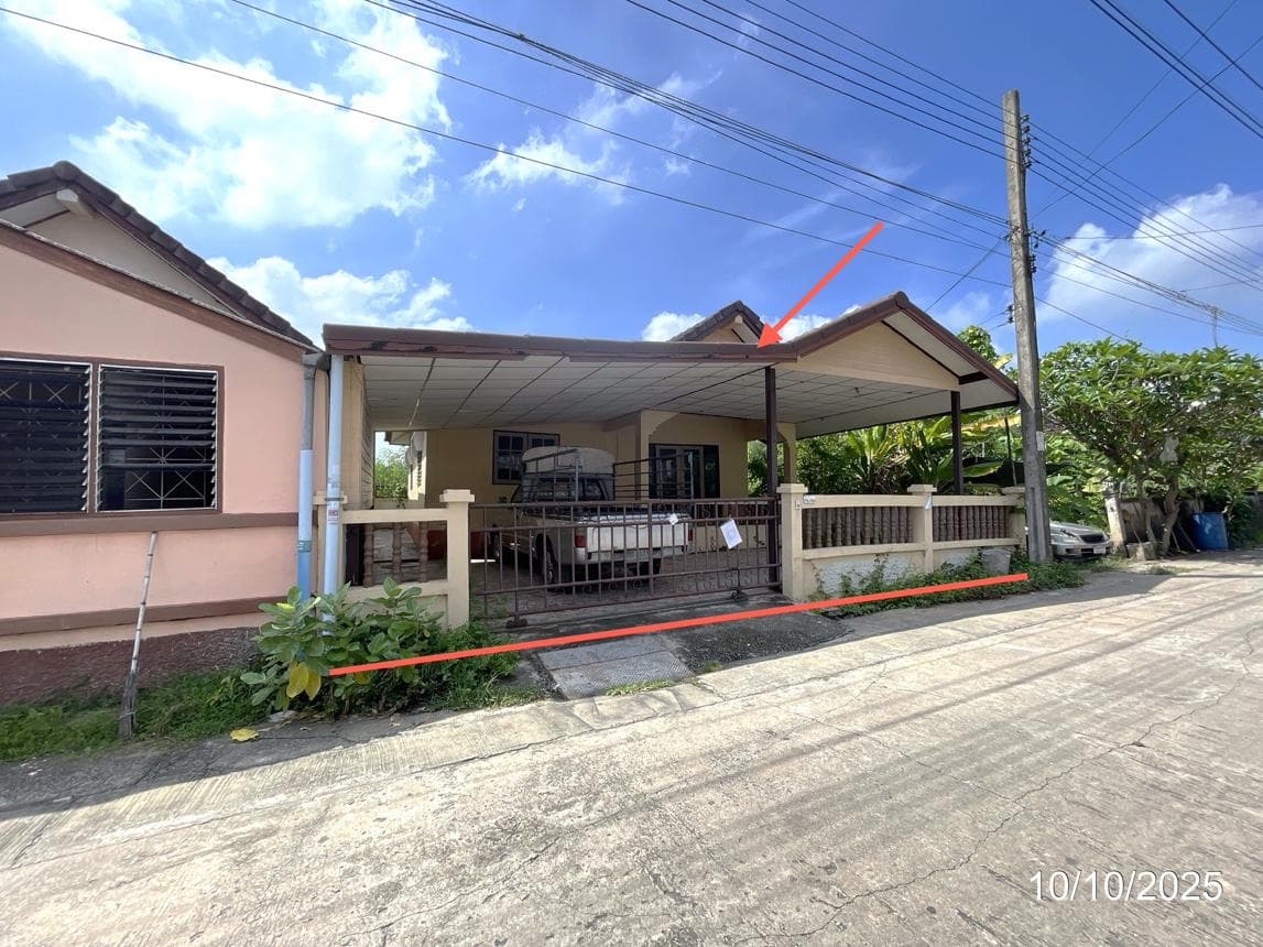 บ้านเดี่ยว บ้านเธียรทอง 2 คลองสิบสอง หนองจอก กรุงเทพฯ 2 ห้องนอน 1 ห้องน้ำ พื้นที่ 134 ตร.ม. บนที่ดิน 40 ตร.ว. ทำเลสงบ บรรยากาศธรรมชาติ ราคาถูกเพียง 1.22 ล้าน