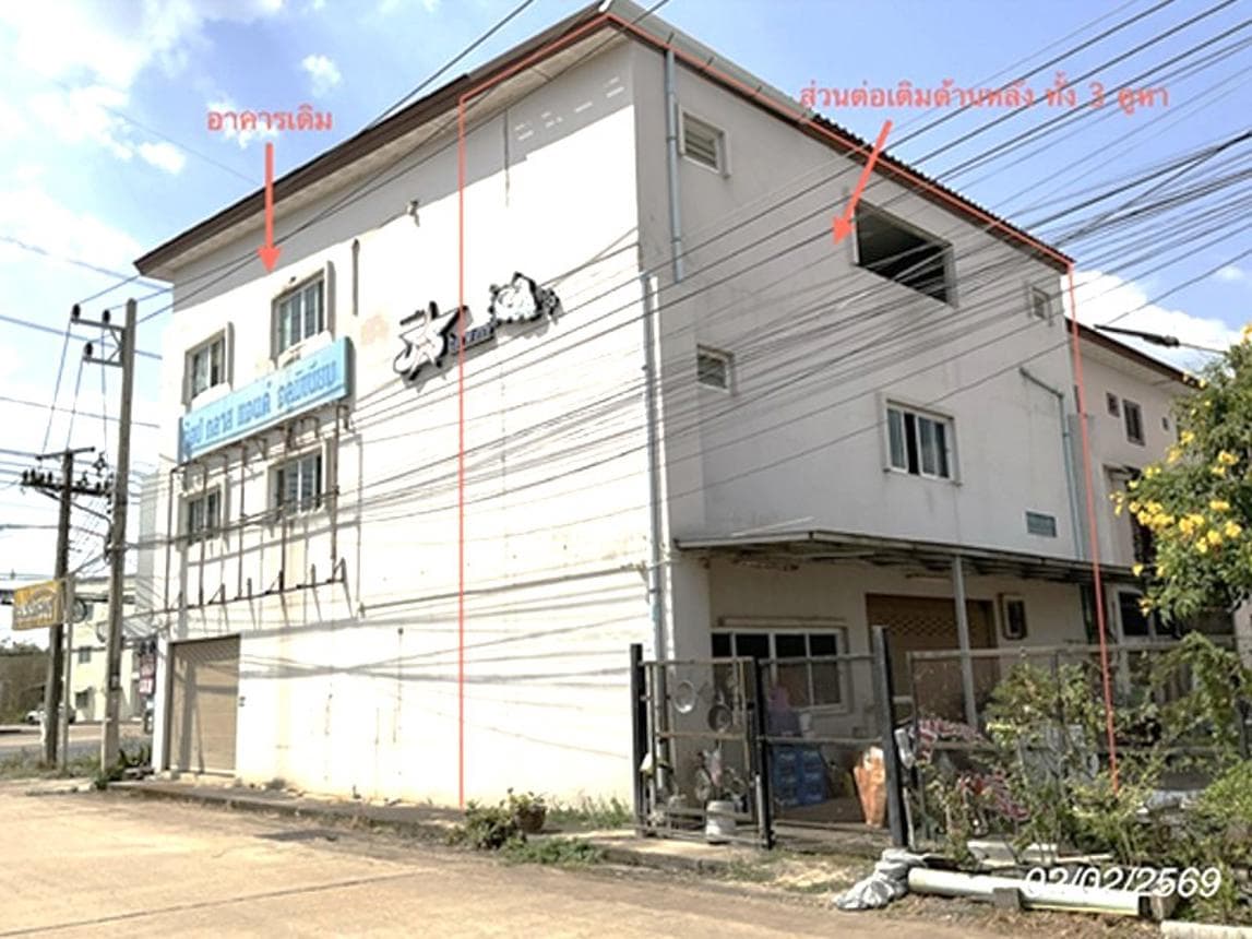 อาคารพาณิชย์ 3 ห้องนอน พื้นที่ 540 ตร.ม. ทำเลศักยภาพ ท่าตูม ศรีมหาโพธิ ปราจีนบุรี