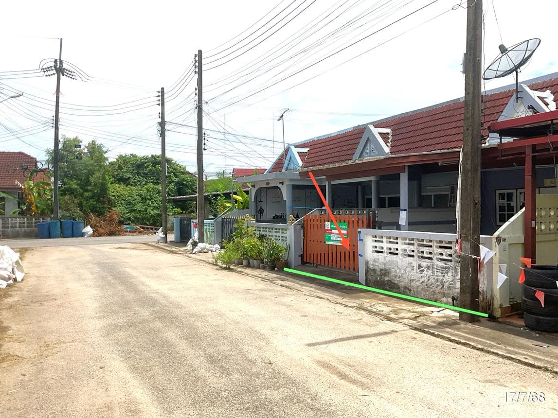 ทาวน์โฮม สิทธิศักดิ์ เมืองระยอง 2 ห้องนอน 1 ห้องน้ำ ขนาด 25.5 ตร.ว.