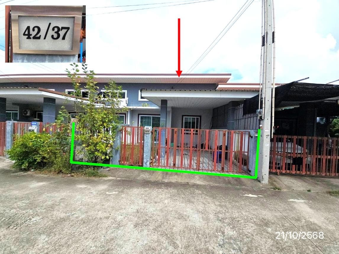 ทาวน์เฮ้าส์ บุญรักษา 8 เนินพระ เมืองระยอง ระยอง 2 ห้องนอน 1 ห้องน้ำ พื้นที่ 72 ตร.ม. บนที่ดิน 23.8 ตร.ว. ทำเลศักยภาพใกล้แหล่งงานและชายหาด ราคาพิเศษ 1.65 ล้าน