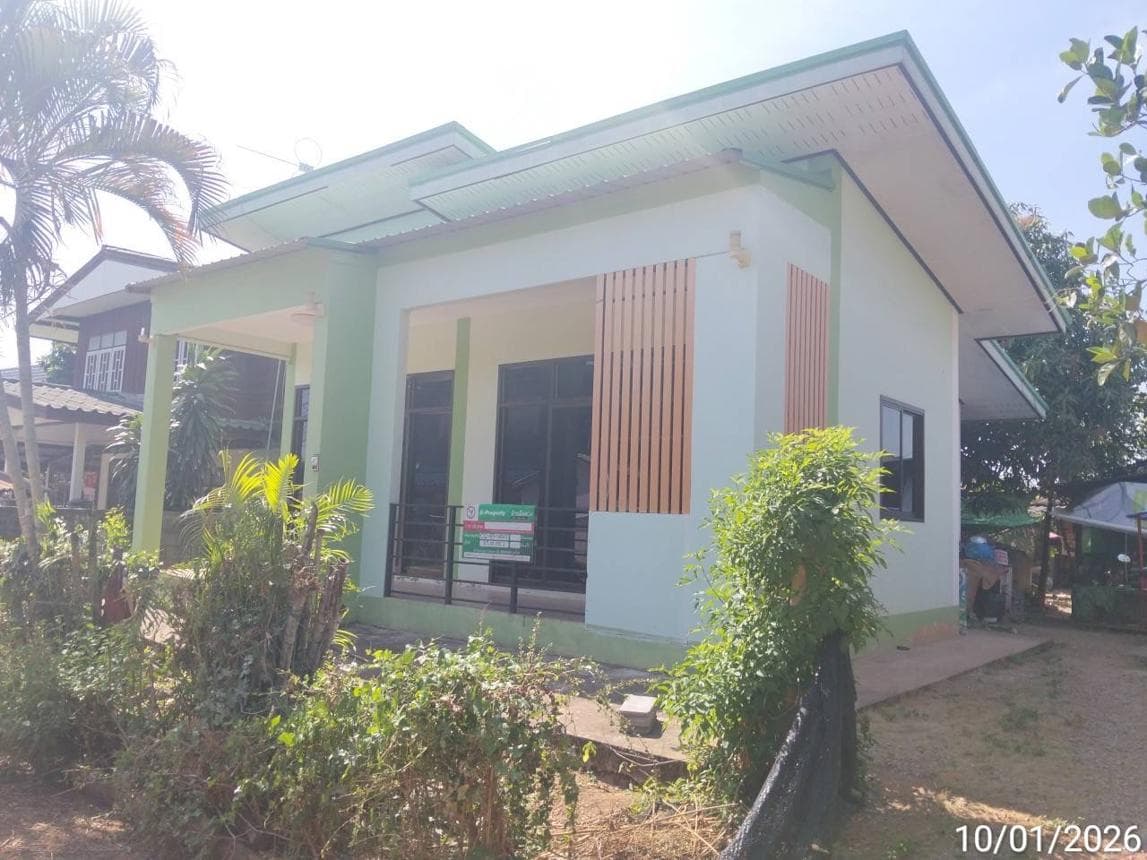 บ้านเดี่ยว พะงาด ขามสะแกแสง นครราชสีมา พื้นที่ 61 ตร.ว. พื้นที่ใช้สอย 73 ตร.ม. 3 ห้องนอน 1 ห้องน้ำ