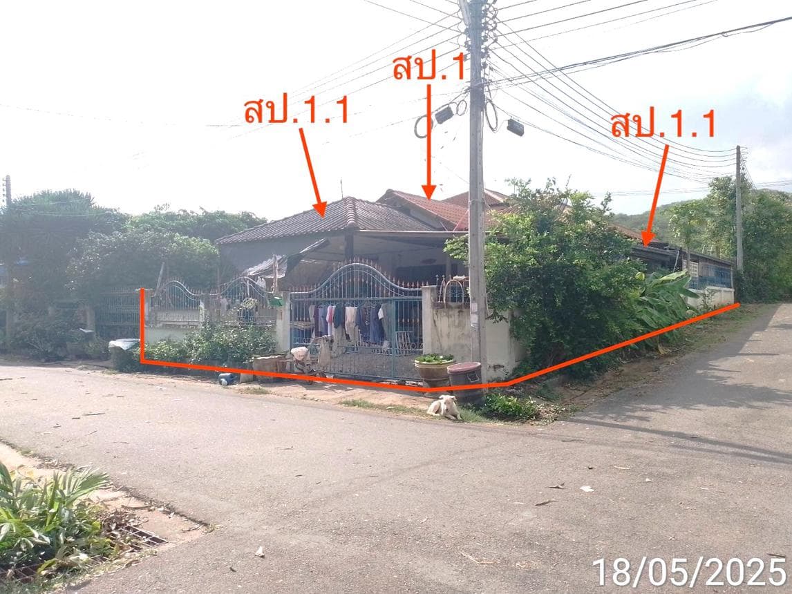 บ้านเดี่ยว พลูตาหลวง สัตหีบ ชลบุรี 2 ห้องนอน 2 ห้องน้ำ พื้นที่ 133.5 ตร.ม. บนที่ดิน 55 ตร.ว. ราคาล้านกลางๆ