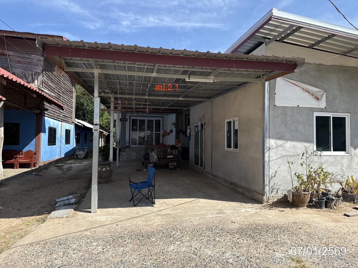 ขายบ้านเดี่ยว ผักแพว กันทรารมย์ ศรีสะเกษ ทำเลสงบ พื้นที่ใช้สอย 113 ตร.ม.