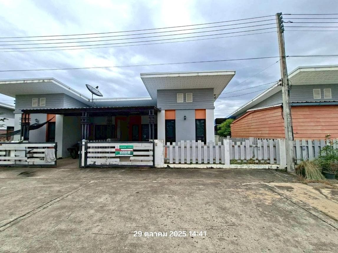 บ้านเดี่ยว สุกัญญา ปาร์ค 4 กรอกสมบูรณ์ ศรีมหาโพธิ ปราจีนบุรี พื้นที่ 35.6 ตร.ว. 2 ห้องนอน 2 ห้องน้ำ