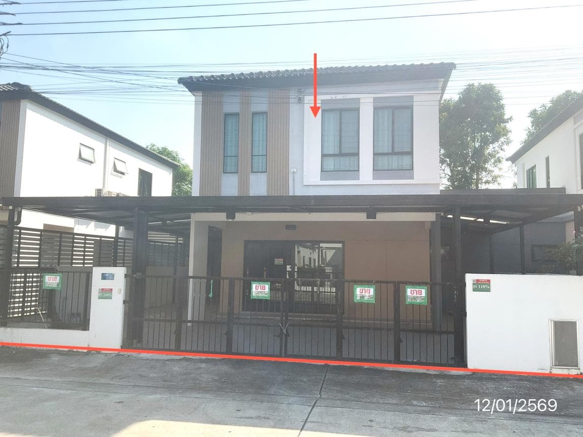 บ้านเดี่ยว บ้านพฤกษา ศรีนครินทร์-บางนา บางแก้ว บางพลี สมุทรปราการ 4 ห้องนอน 2 ห้องน้ำ ขนาด 38.3 ตร.ว.