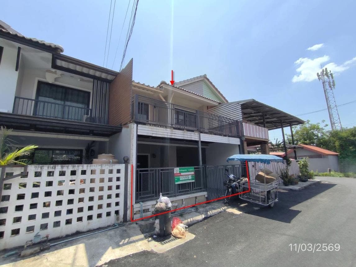 ขายทาวน์เฮ้าส์ พฤกษา 3 บางบัวทอง นนทบุรี ทำเลพิมลราช เนื้อที่ 17.9 ตร.ว. พื้นที่ใช้สอย 119.4 ตร.ม. 3 ห้องนอน 2 ห้องน้ำ สภาพดี พร้อมอยู่ - image 1