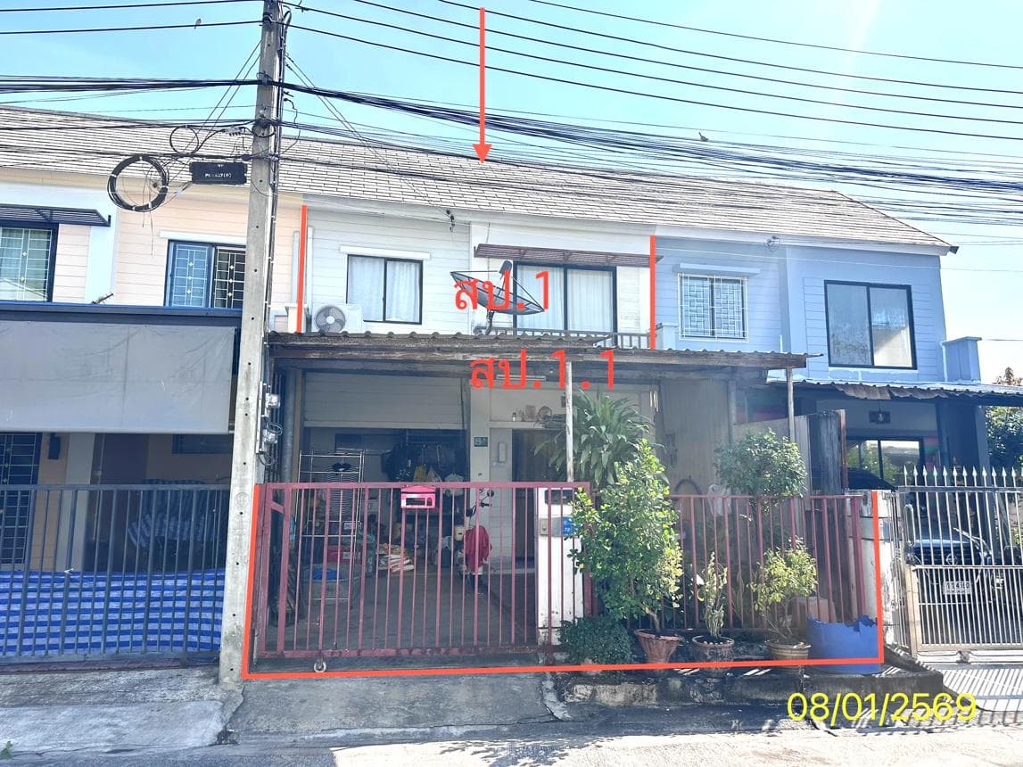 ขายทาวน์เฮ้าส์ บ้านพฤกษา 54 บางใหญ่ นนทบุรี ทำเลบางแม่นาง เนื้อที่ 19.8 ตร.ว. พื้นที่ใช้สอย 91.99 ตร.ม. 3 ห้องนอน 2 ห้องน้ำ สภาพดี พร้อมอยู่