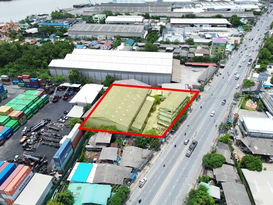 ขายที่ดินผังสีม่วง 839 ตรว ติดถ.ปู่เจ้าสมิงพราย พระประแดง เหมาะโรงงาน โกดัง คลังสินค้า ทำการค้า