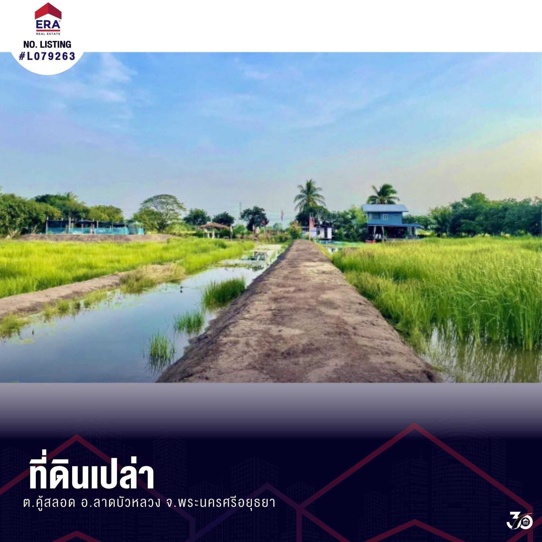 ขาย ที่ดินเปล่า 6 ไร่ ต.คู้สลอด อ.ลาดบัวหลวง จ.พระนครศรีอยุธยา