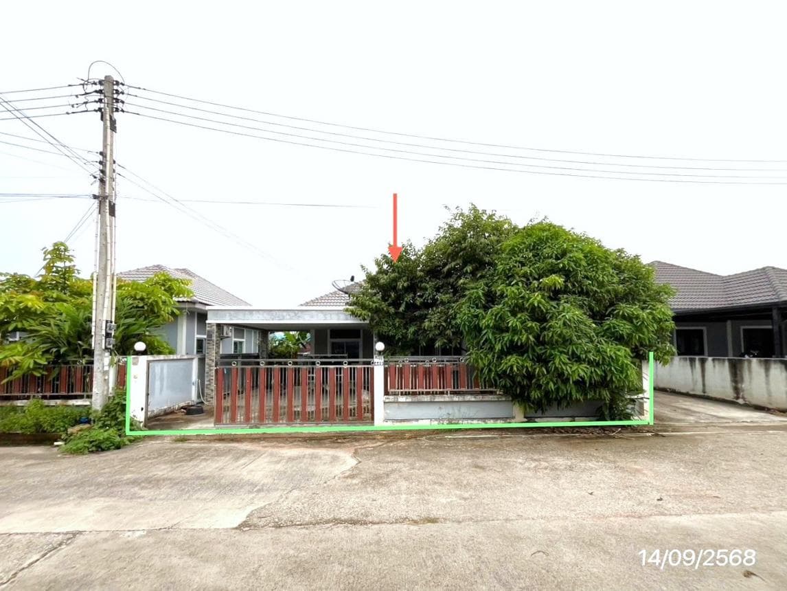 บ้านเดี่ยว อยู่เจริญ มาบยางพร ปลวกแดง ระยอง 2 ห้องนอน 2 ห้องน้ำ บนเนื้อที่ 50 ตร.ว. ทำเลใกล้นิคมอุตสาหกรรม