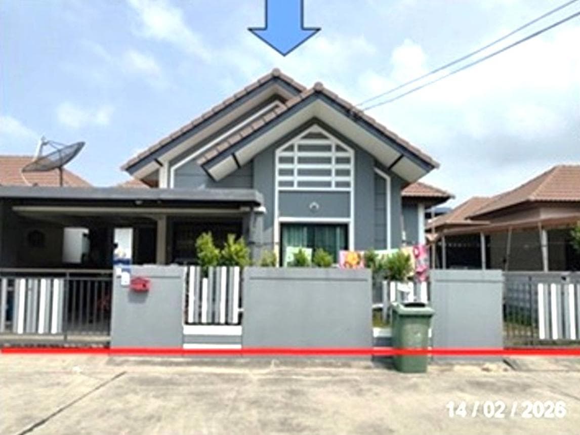 ขายบ้านเดี่ยว แสนมณี 6 (Saenmanee 6) บ้านเก่า พนัสนิคม ชลบุรี พื้นที่ 43.2 ตร.ว. 2 ห้องนอน ทำเลดี