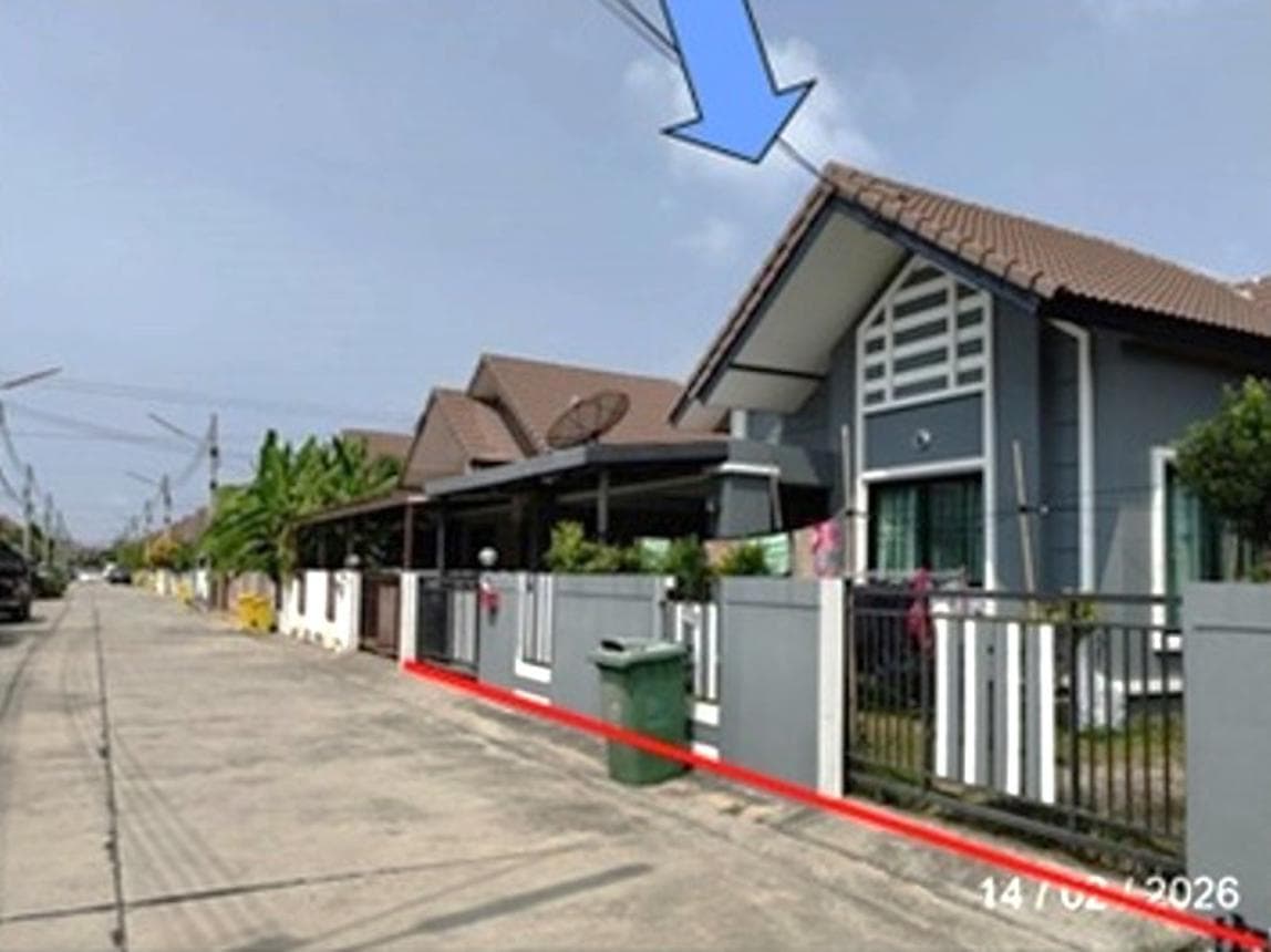 ขายบ้านเดี่ยว แสนมณี 6 (Saenmanee 6) บ้านเก่า พนัสนิคม ชลบุรี พื้นที่ 43.2 ตร.ว. 2 ห้องนอน ทำเลดี