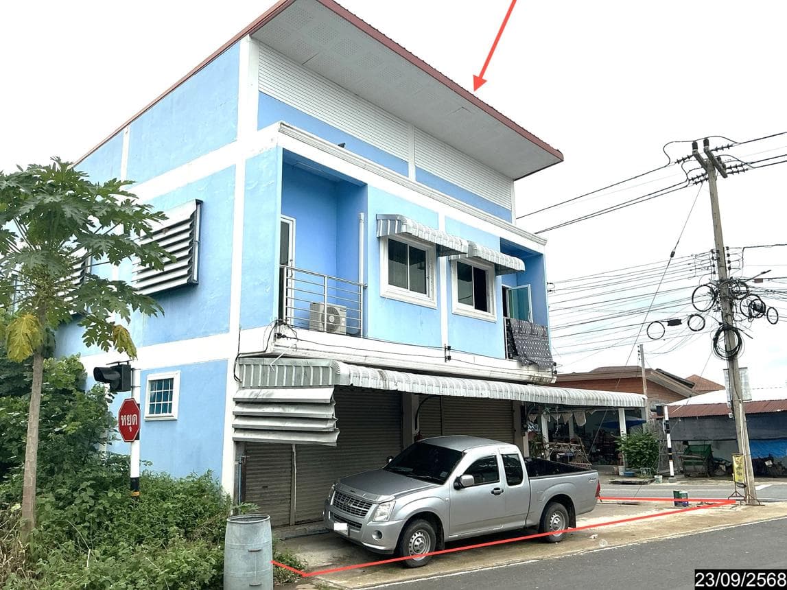 อาคารพาณิชย์ทำเลค้าขาย 6 ห้องนอน พื้นที่กว้าง 364.5 ตร.ม. ใจกลางอำเภอกระสัง บุรีรัมย์
