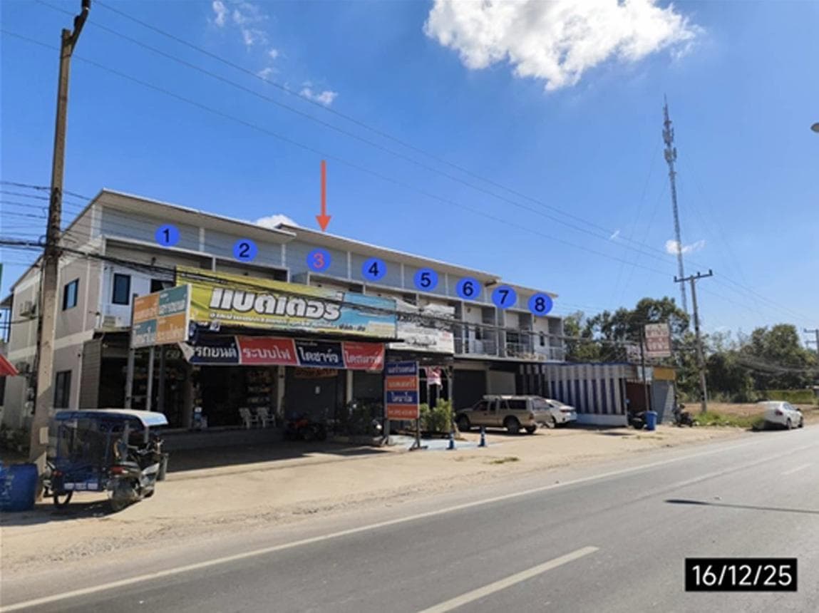 อาคารพาณิชย์ บ้านทุ่ม เมืองขอนแก่น 2 ห้องนอน 2 ห้องน้ำ พื้นที่ 100 ตร.ม. บนที่ดิน 18 ตร.ว. ทำเลดีติดถนนหลัก เดินทางสะดวก ราคาคุ้มค่า