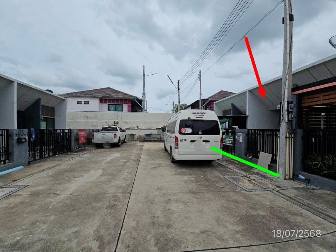 ทาวน์โฮม โอเชี่ยน อมตะ มาบยางพร ปลวกแดง ระยอง 2 ห้องนอน ขนาด 24 ตร.ว.