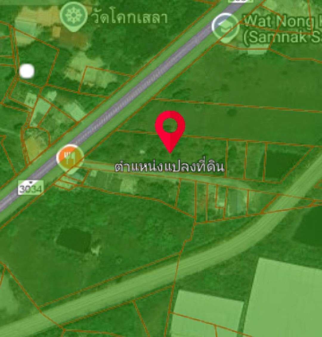 ขายที่ดินริมถนนหมายเลข 3034 หน้าพระลาน-บ้านครัวสระบุรี เนื้อที่ 3 ไร่เหมาะแก่การลงทุน