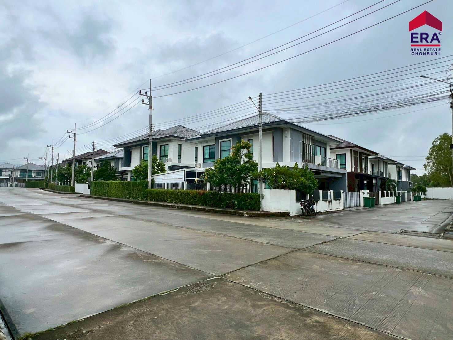 บ้านเดี่ยวหัวมุมแต่งครบ The Home บ้านฉาง ระยอง ใกล้สุขุมวิท