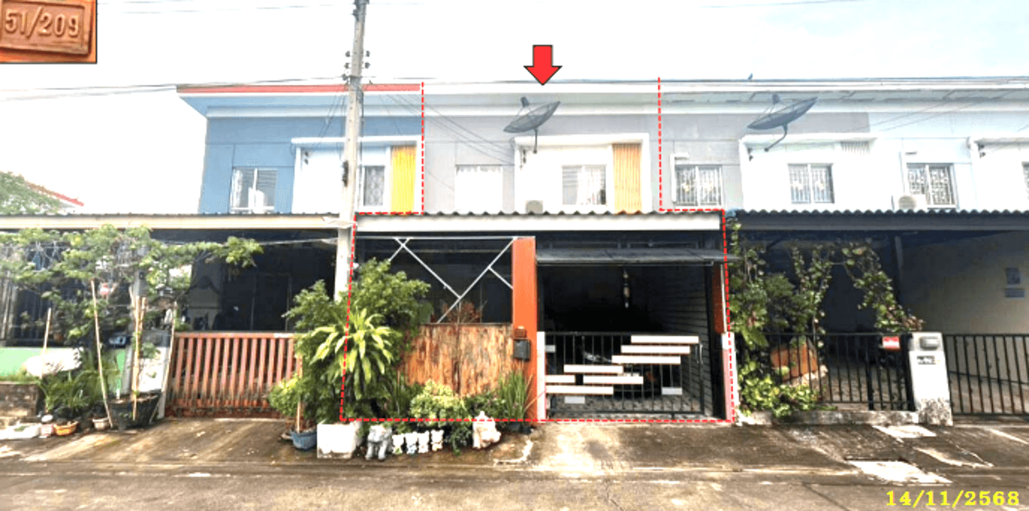 ขายทาวน์โฮม บ้านพฤกษา 64/2 (Baan Pruksa 64/2) คลองสาม คลองหลวง ปทุมธานี พื้นที่ใช้สอย 114 ตร.ม. ทำเลดี คุ้มค่า