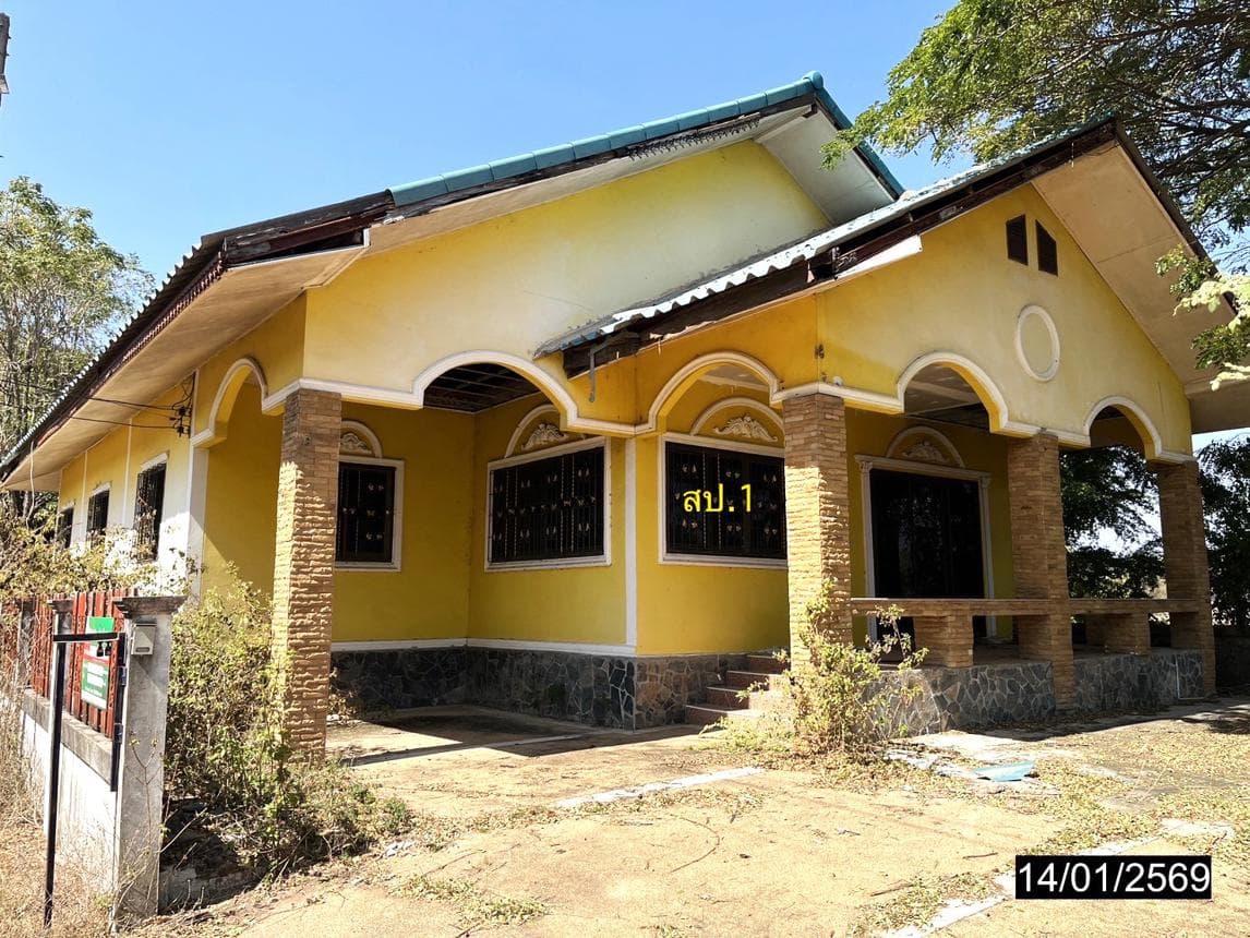 ขายบ้านเดี่ยว พยัคฆภูมิพิสัย มหาสารคาม ทำเลลานสะแก เนื้อที่ 40 ตร.ว. พื้นที่ใช้สอย 159.25 ตร.ม. 3 ห้องนอน 2 ห้องน้ำ สภาพดี พร้อมอยู่