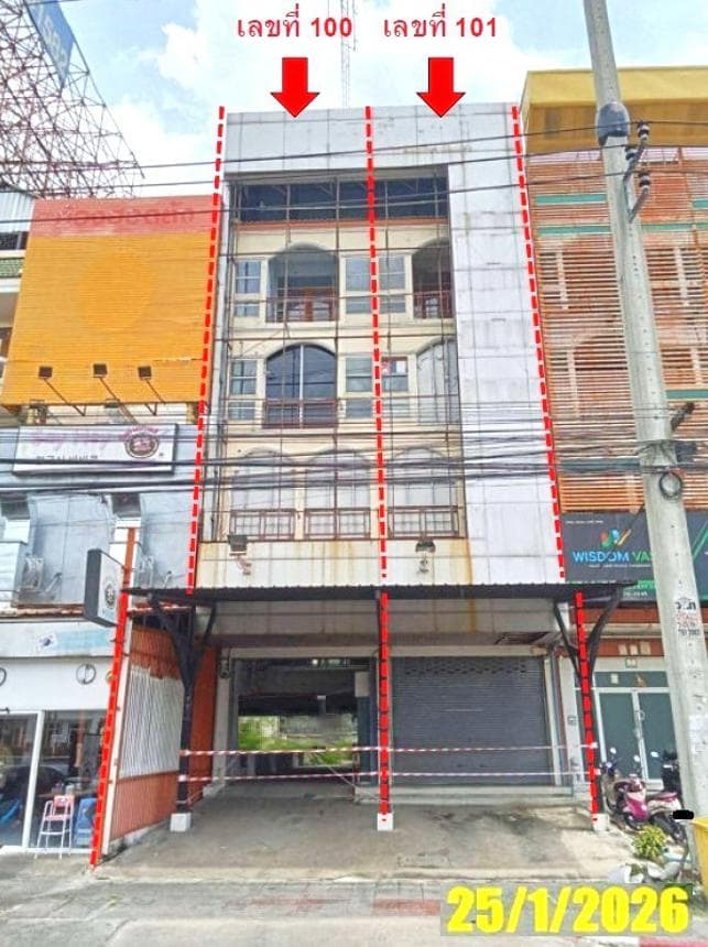 ขายอาคารพาณิชย์ บางขุนกอง บางกรวย นนทบุรี พื้นที่ใช้สอย 699 ตร.ม. ทำเลทองธุรกิจ