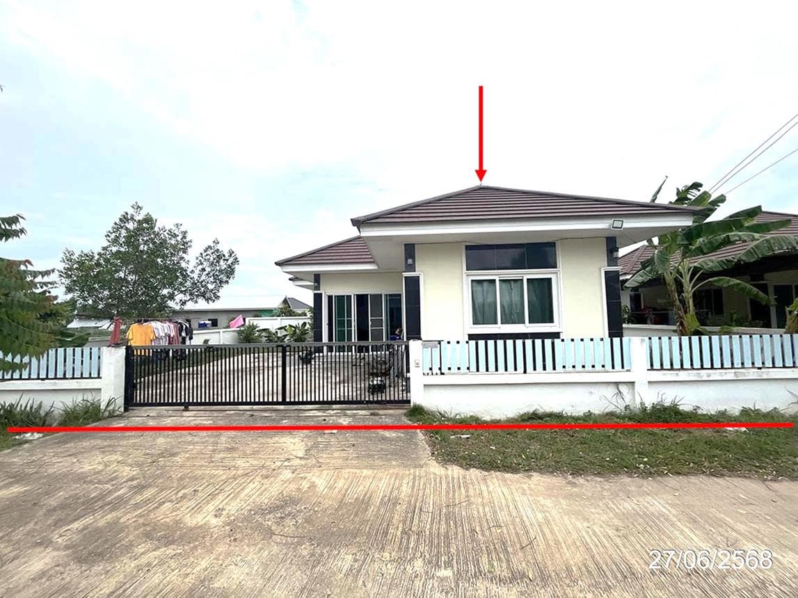 บ้านเดี่ยว หนองแหน พนมสารคาม ฉะเชิงเทรา 2 ห้องนอน 1 ห้องน้ำ ขนาด 64 ตร.ว.