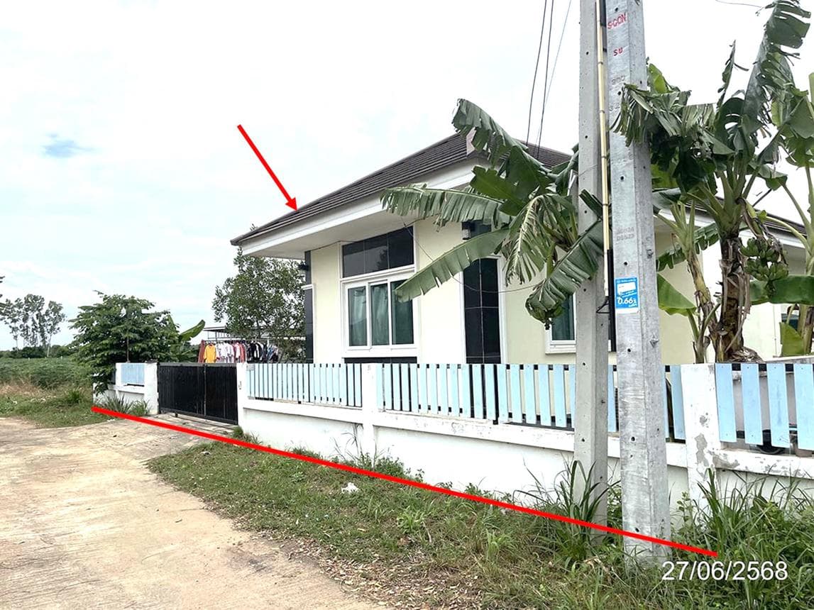 บ้านเดี่ยว หนองแหน พนมสารคาม ฉะเชิงเทรา 2 ห้องนอน 1 ห้องน้ำ ขนาด 64 ตร.ว.
