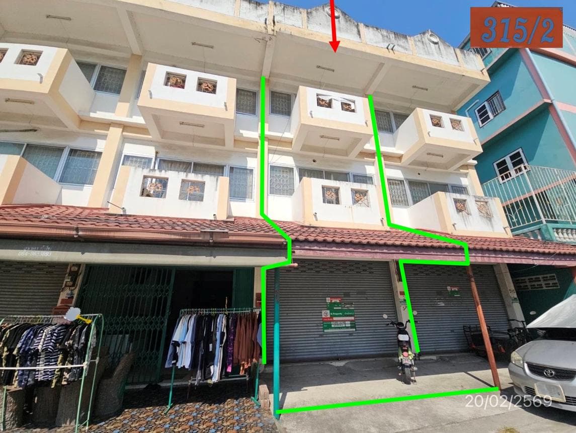 อาคารพาณิชย์ 3 ชั้น ทำเลค้าขาย พื้นที่กว้าง 182 ตร.ม. ใจกลางย่านห้วยโป่ง เมืองระยอง