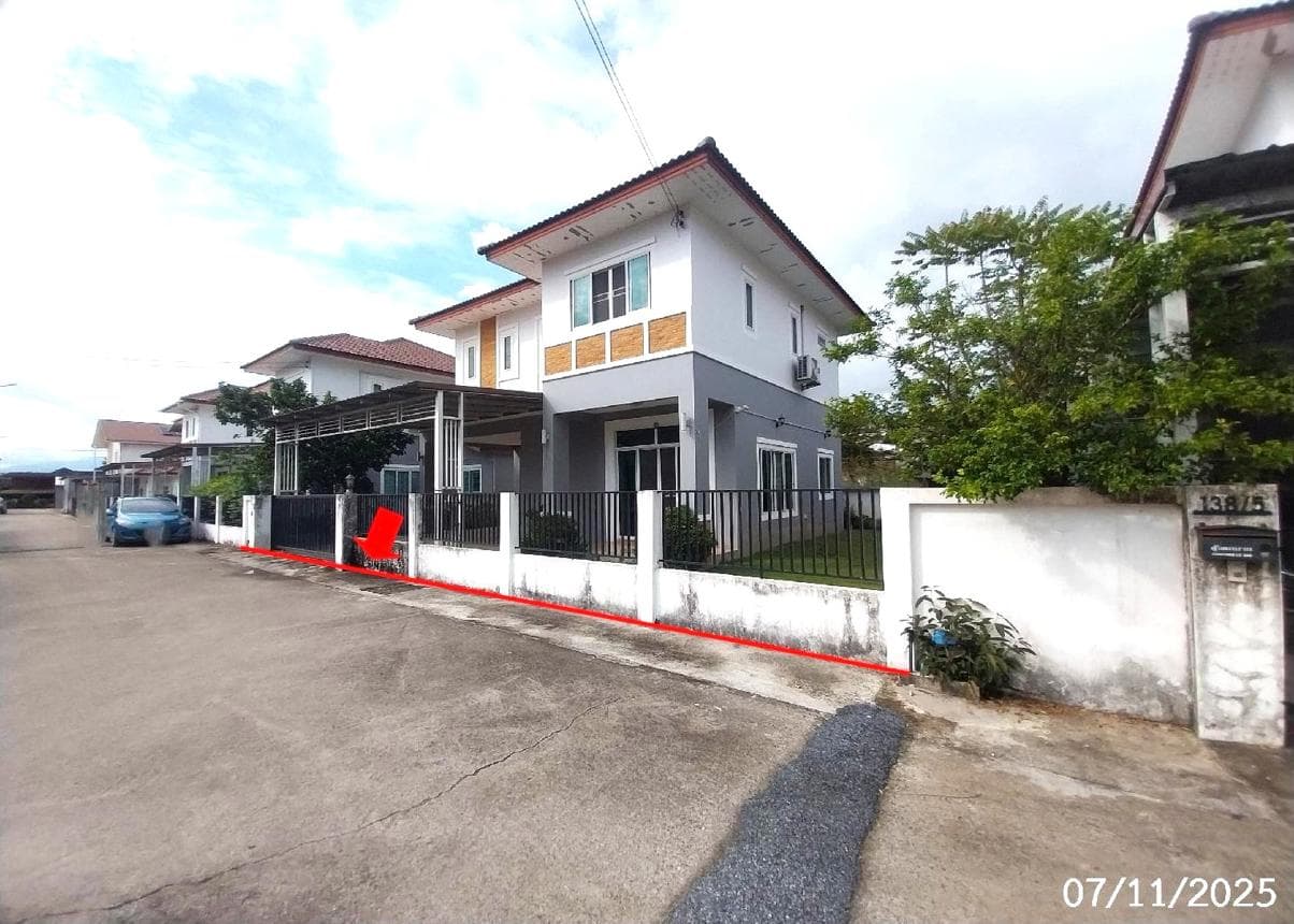 บ้านเดี่ยว กรินทิพย์ เฟส 2 สันปูเลย ดอยสะเก็ด เชียงใหม่ 2 ห้องนอน 3 ห้องน้ำ พื้นที่ 174.5 ตร.ม. บนเนื้อที่ 54.1 ตร.ว. ราคา 3.1 ล้านบาท