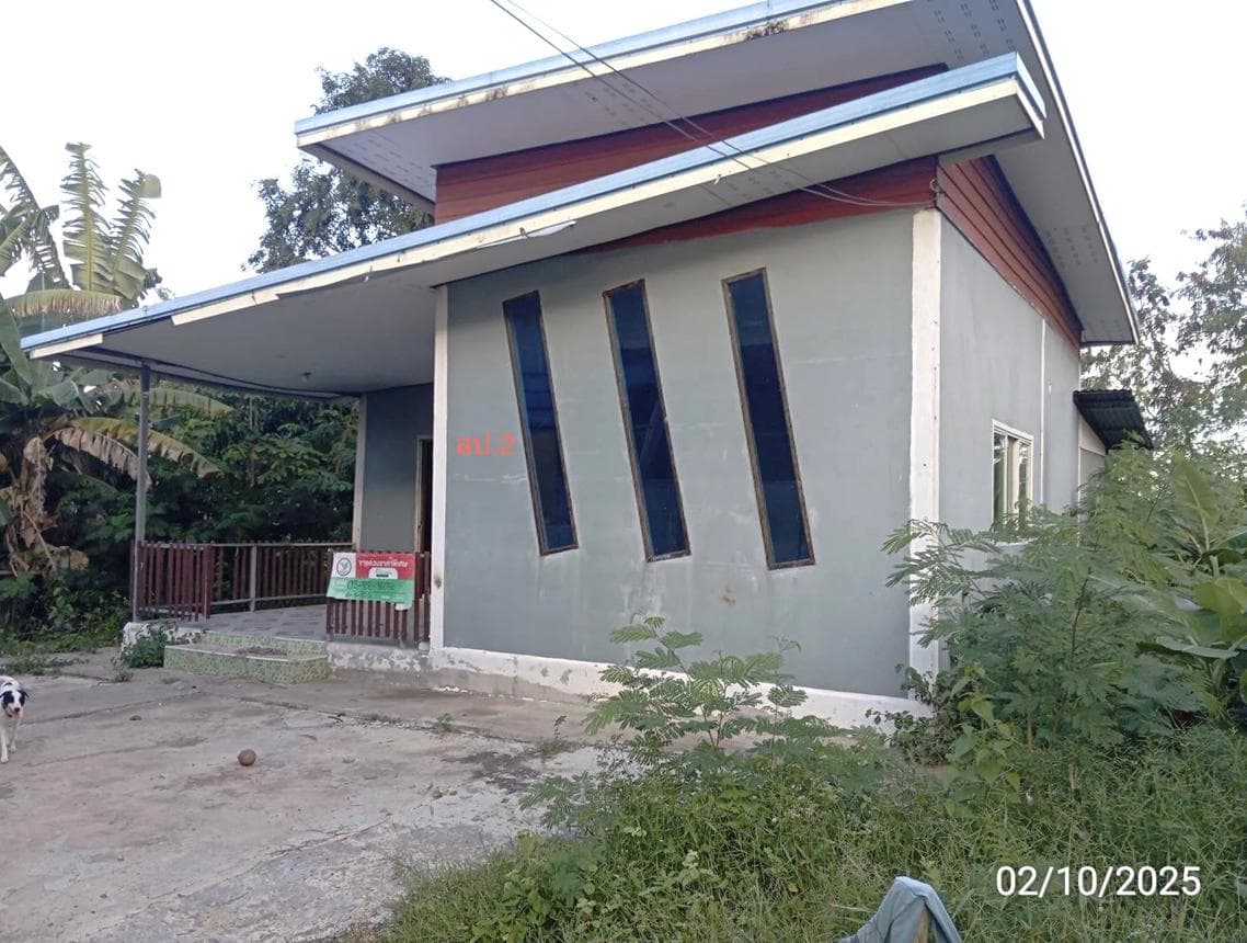 ขายบ้านเดี่ยว สังขะ สุรินทร์ ทำเลกระเทียม เนื้อที่ 87.4 ตร.ว. พื้นที่ใช้สอย 76 ตร.ม. 1 ห้องนอน 1 ห้องน้ำ สภาพดี พร้อมอยู่