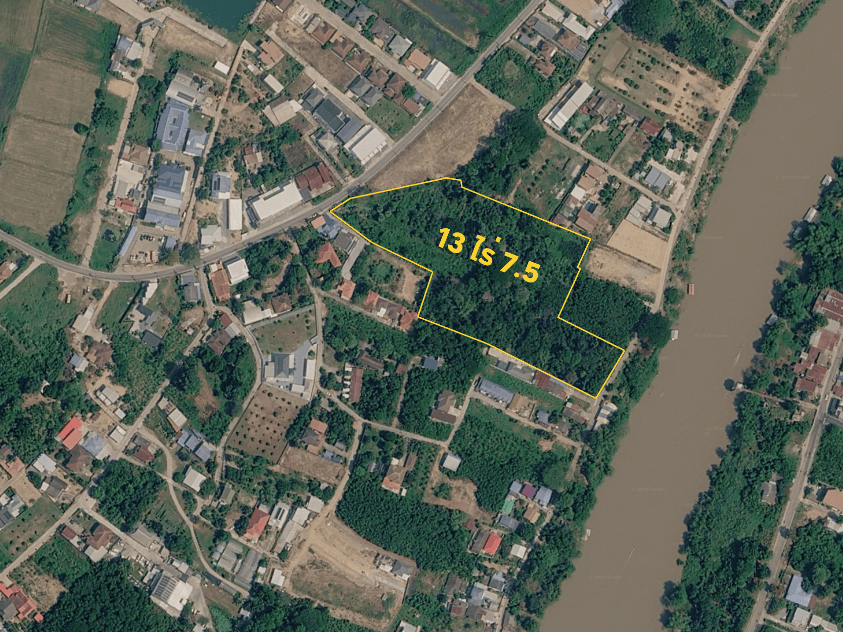 ขายที่ดินติดแม่น้ำน่านแปลงใหญ่ 13 ไร่ ใกล้วัดจันทร์ตะวันจก