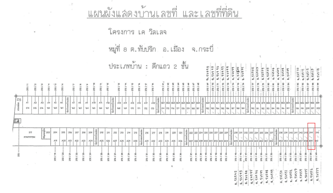 ทาวน์เฮ้าส์ โครงการ เค วิลเลจ กระบี่