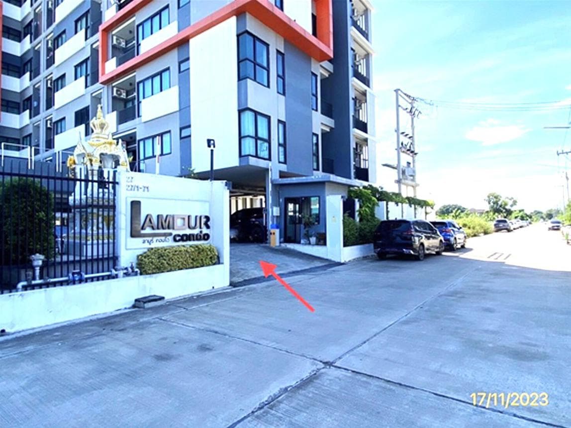 ขายคอนโด ลามูร์ คอนโด (Lamour Condo) คูคต ลำลูกกา ปทุมธานี ห้อง 36.98 ตร.ม. 1 ห้องนอน ทำเลดี ราคา 1.94 ล้าน