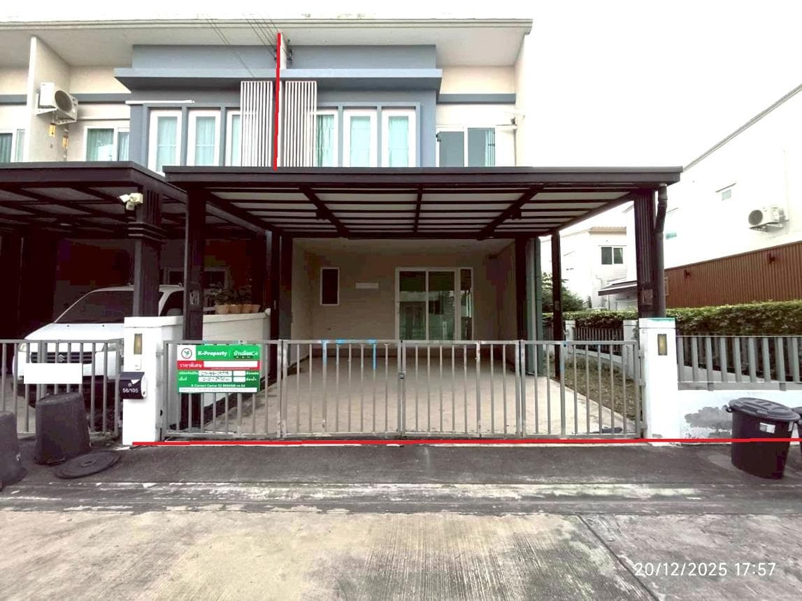 ขายทาวน์เฮ้าส์ ชวนชื่น ทาวน์ ราชพฤกษ์ 345 (Chuan Chuen Town Ratchaphruek 345) 4 ห้องนอน 3 ห้องน้ำ สภาพใหม่ ทำเลดี ลำโพ บางบัวทอง นนทบุรี - image 1