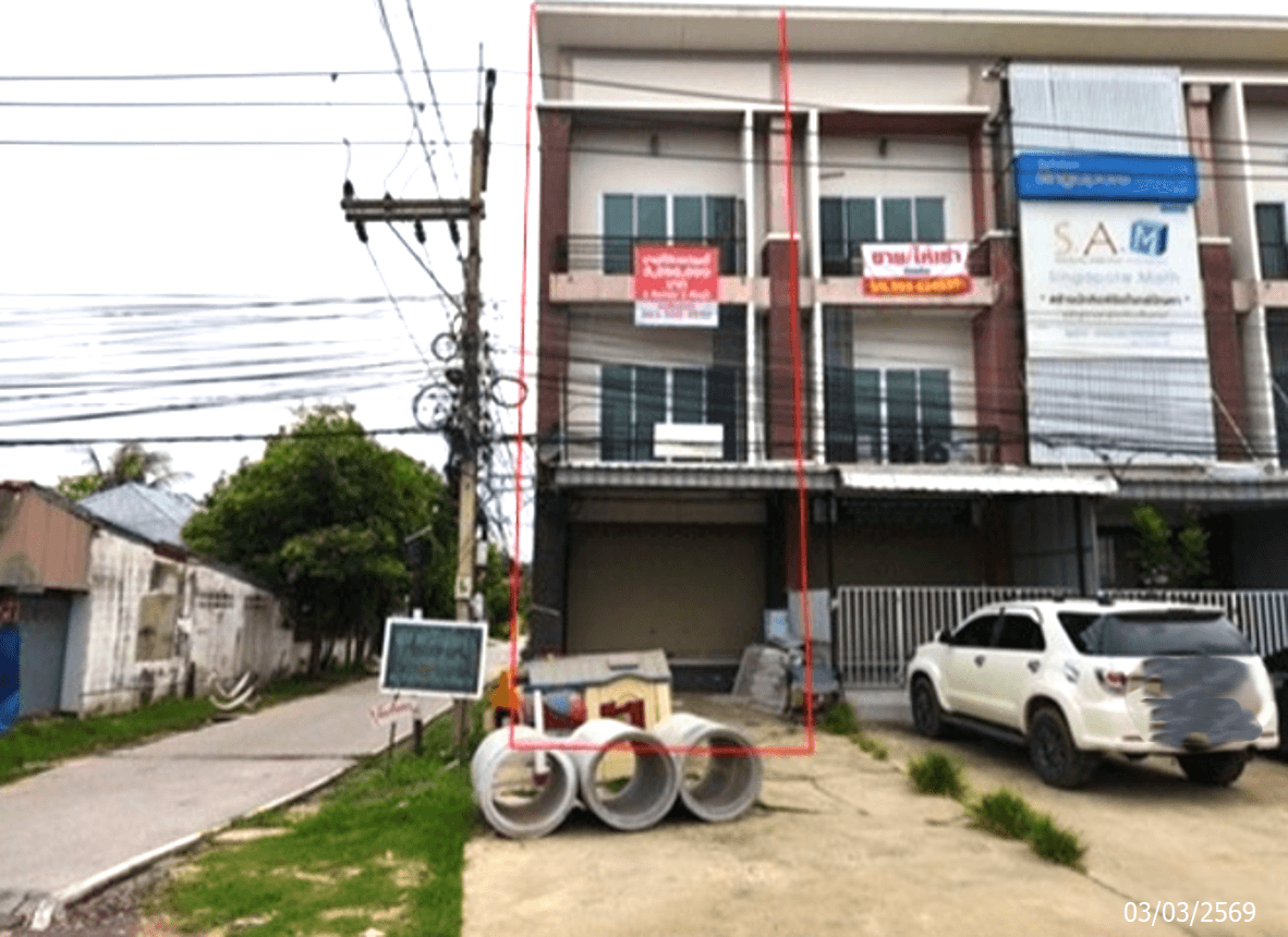 อาคารพาณิชย์ รอบเมือง เมืองร้อยเอ็ด 2 ห้องนอน 3 ห้องน้ำ พื้นที่ 416 ตร.ม. บนที่ดิน 67.4 ตร.ว. ทำเลทองติดถนนใหญ่ ใจกลางแหล่งธุรกิจ ราคา 14 ล้าน