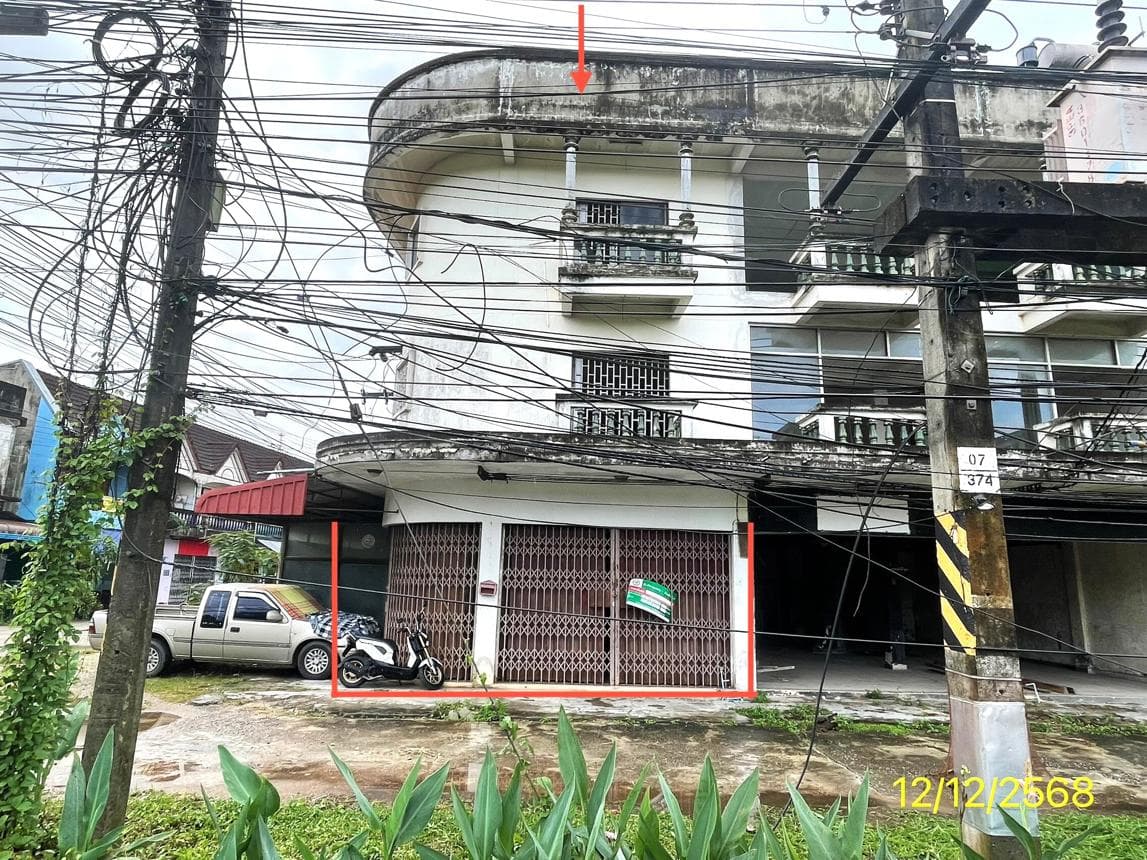 อาคารพาณิชย์ โคกสัก บางแก้ว พัทลุง พื้นที่ใช้สอย 265.25 ตร.ม. 2 ห้องนอน 3 ห้องน้ำ