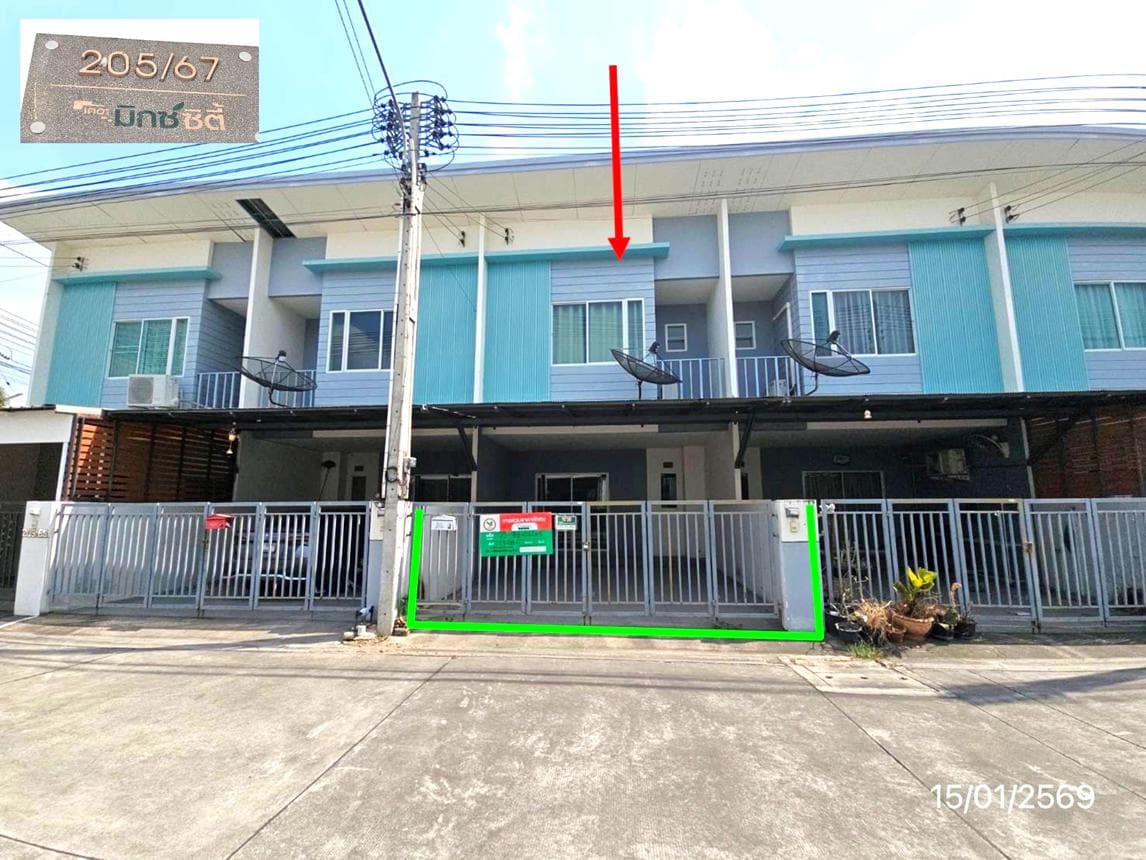 ขายทาวน์เฮ้าส์ เดอะมิกซ์ซิตี้ (ห้วยปราบ) มาบยางพร ปลวกแดง ระยอง 2 ห้องนอน พื้นที่ใช้สอย 115.88 ตร.ม. - image 1