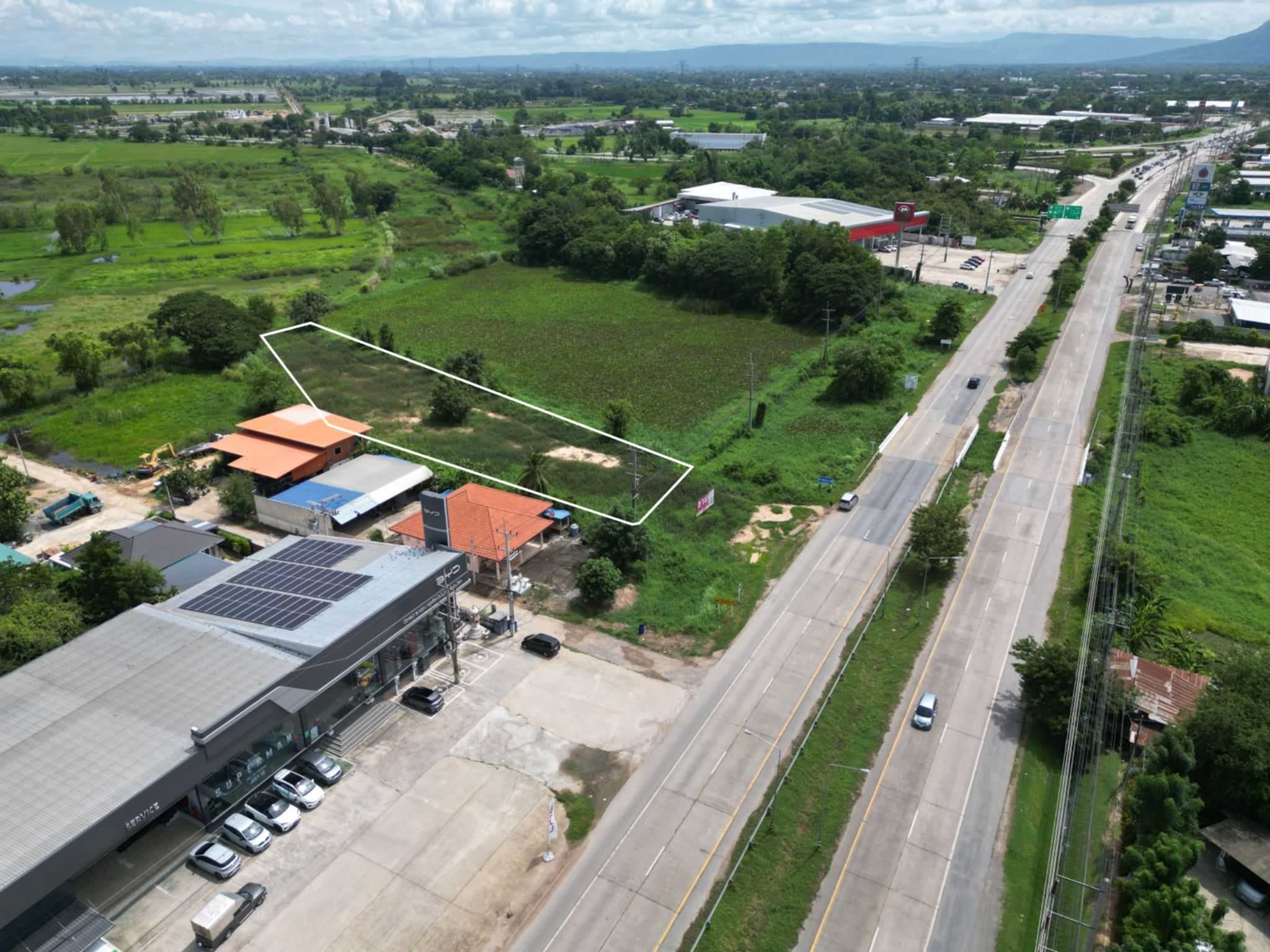 ที่ดินติดถนนใหญ่ ทล.12 เมืองพิษณุโลก ทำเลธุรกิจ ก่อนถึงสามแยกซีพี