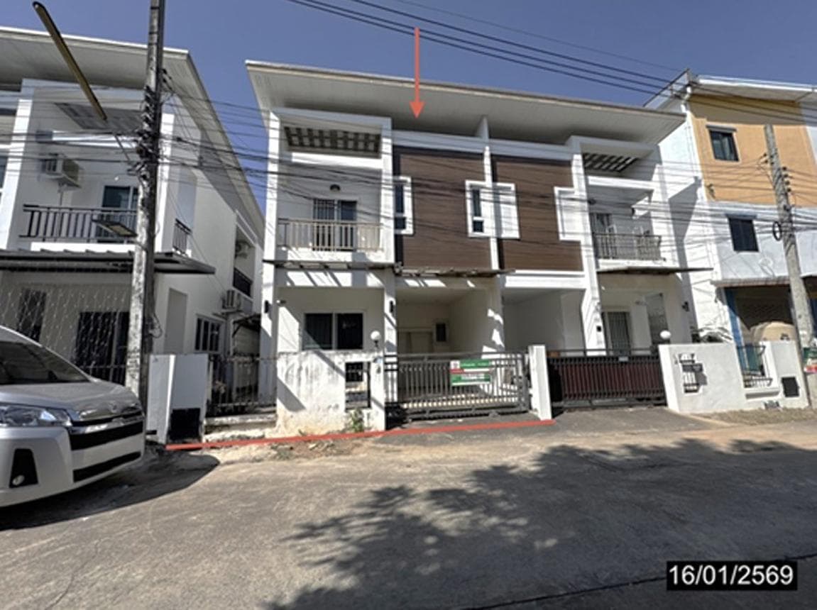 บ้านเดี่ยว บ้านเป็ด เมืองขอนแก่น พื้นที่ 25 ตร.ว. พื้นที่ใช้สอย 124 ตร.ม. 2 ห้องนอน 3 ห้องน้ำ