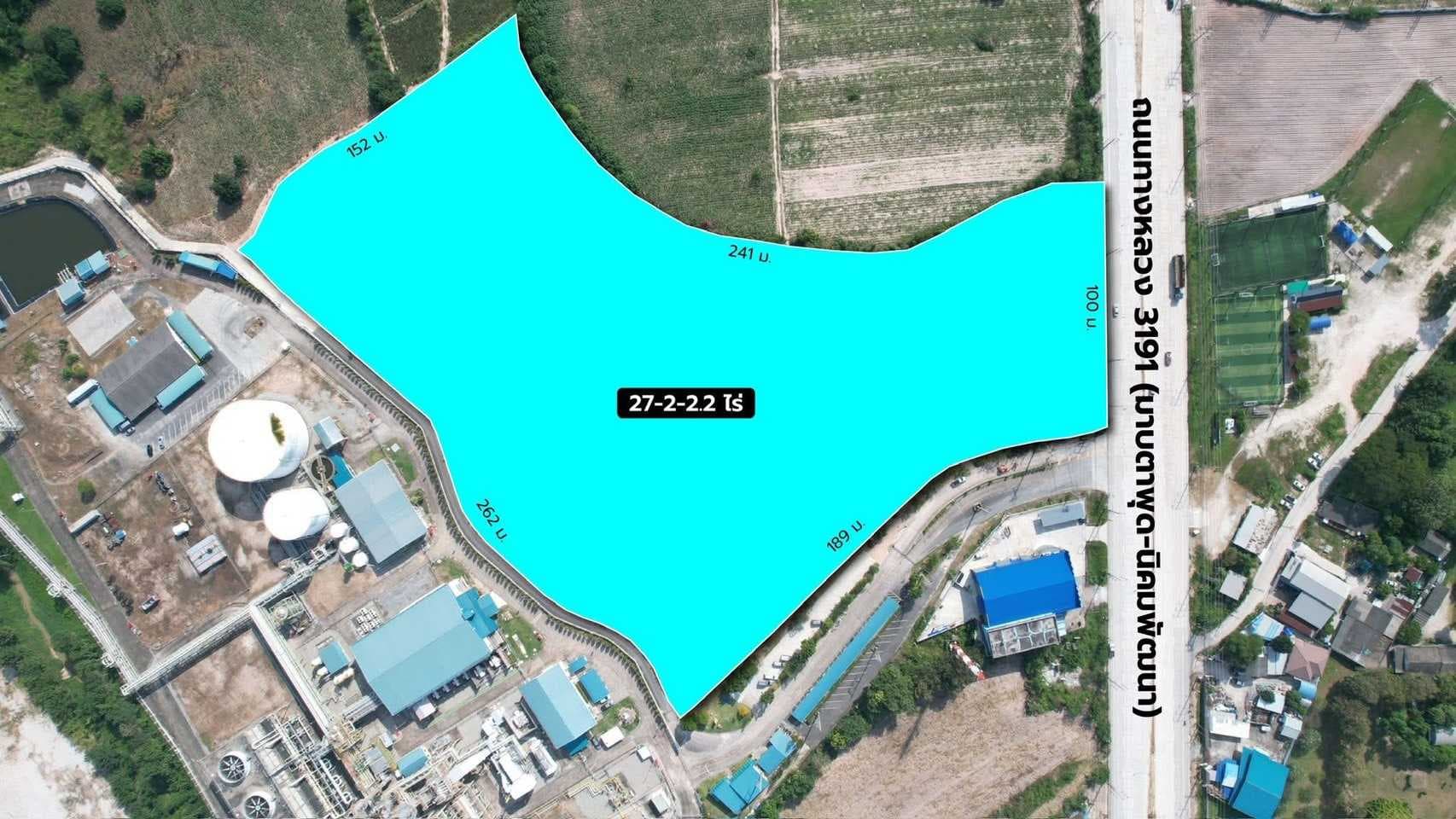 ขาย ที่ดินระยอง ผังม่วง 26 ไร่ 2 งาน 15 ตร.ว ใกล้โซนมาบตะพุด รถใหญ่สามารถเข้าออกได้สบาย ทำเลศักยภาพสูง โซนอุตสาหกรรม