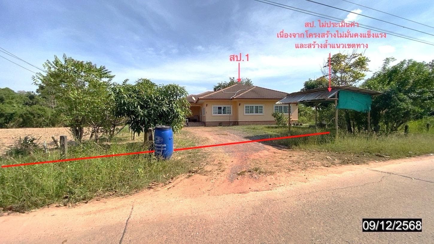 บ้านเดี่ยว สร้างก่อ กุดจับ อุดรธานี 2 ห้องนอน 3 ห้องน้ำ พื้นที่กว้างขวาง 192 ตร.ม. ทำเลสงบเป็นส่วนตัว ราคา 3 ล้านต้นๆ