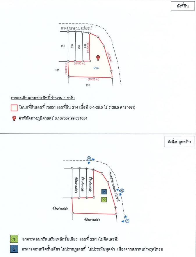 ที่ดินพร้อมสิ่งปลูกสร้าง ทุ่งสง นครศรีธรรมราช