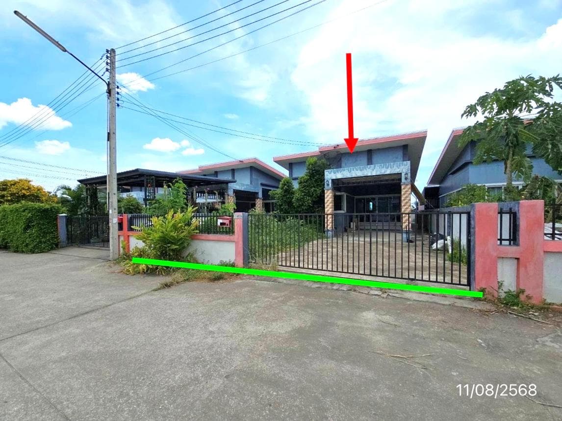 บ้านเดี่ยว พนานิคม นิคมพัฒนา ระยอง 2 ห้องนอน 2 ห้องน้ำ พื้นที่ 98 ตร.ม. บนเนื้อที่กว้าง 65.8 ตร.ว. ทำเลดีราคา 2 ล้านต้นๆ