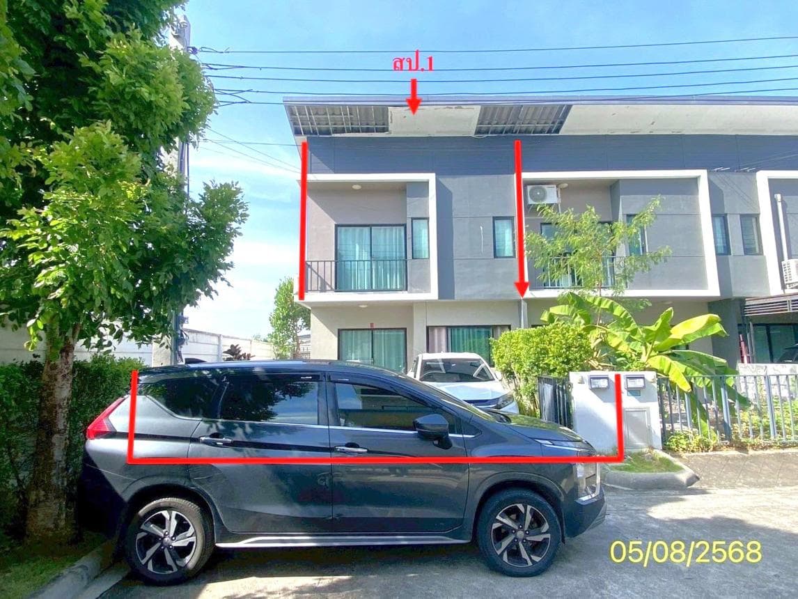 ขายทาวน์เฮ้าส์ เดอะคัลเลอร์ส บางนา-วงแหวน 3 บางพลีใหญ่ บางพลี สมุทรปราการ 3 ห้องนอน พื้นที่ใช้สอย 91.2 ตร.ม.