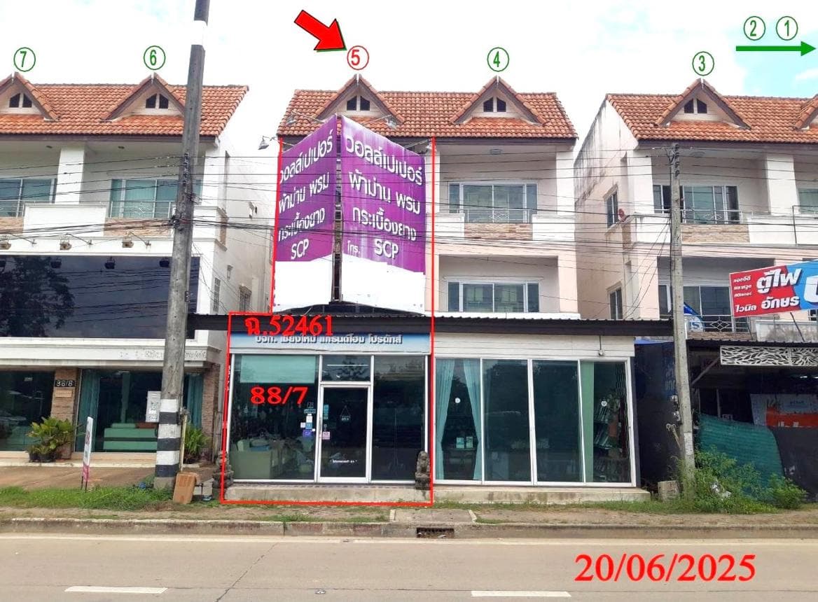 อาคารพาณิชย์ พื้นที่ 240 ตร.ม. ทำเลศักยภาพ ท่าวังตาล สารภี เชียงใหม่